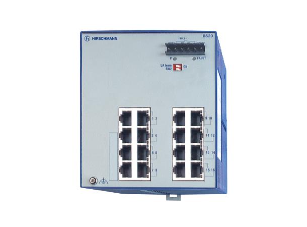 OpenRail RS20 16xTX-RJ 0-60°C 9,6-60VDC Unmanaged